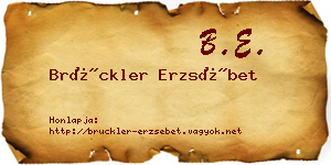 Brückler Erzsébet névjegykártya